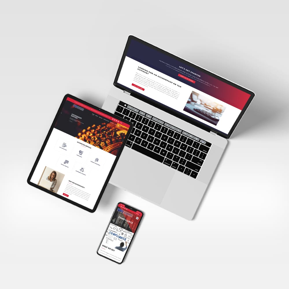 VPR Website Design on various devices