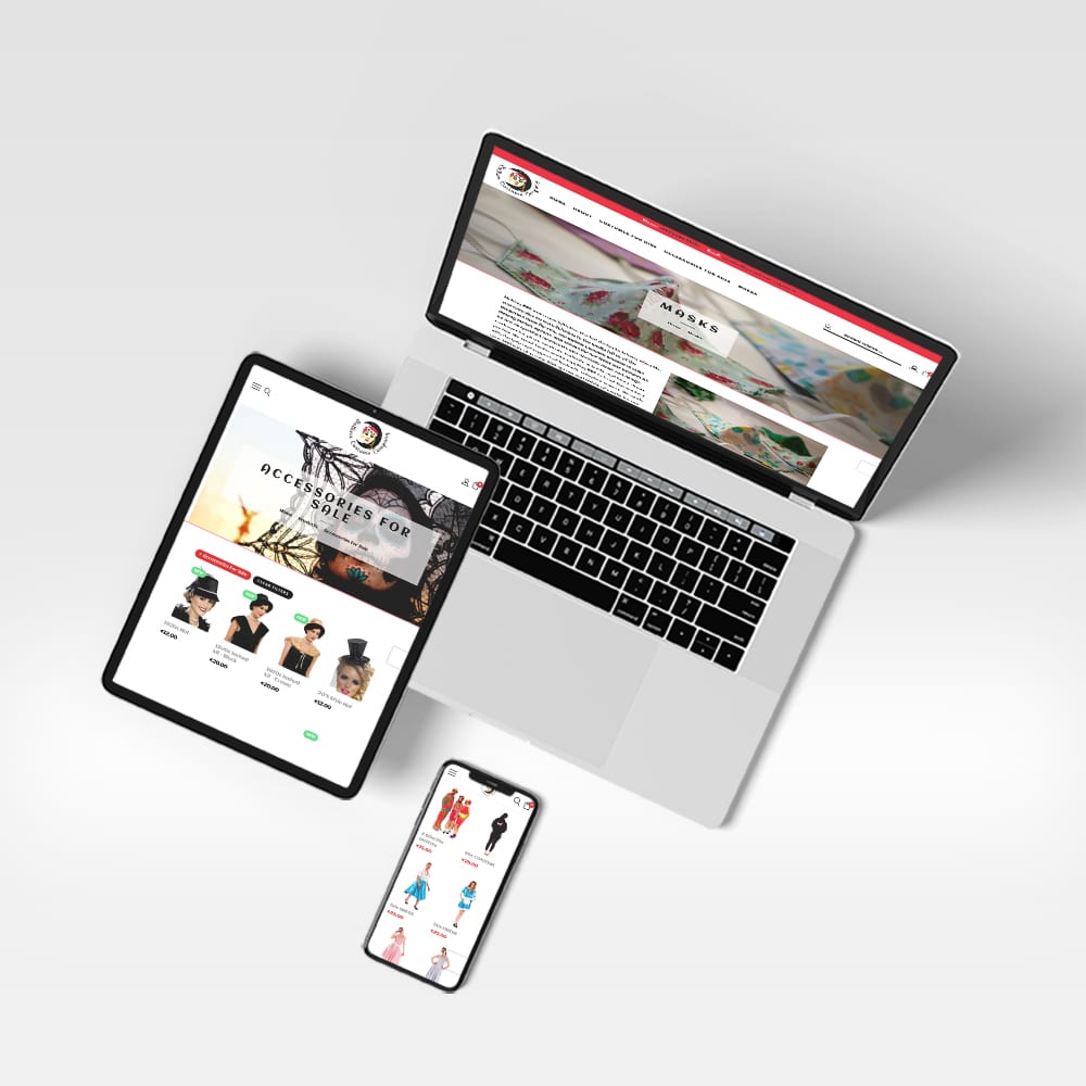 Ballina Costume Company Website Design