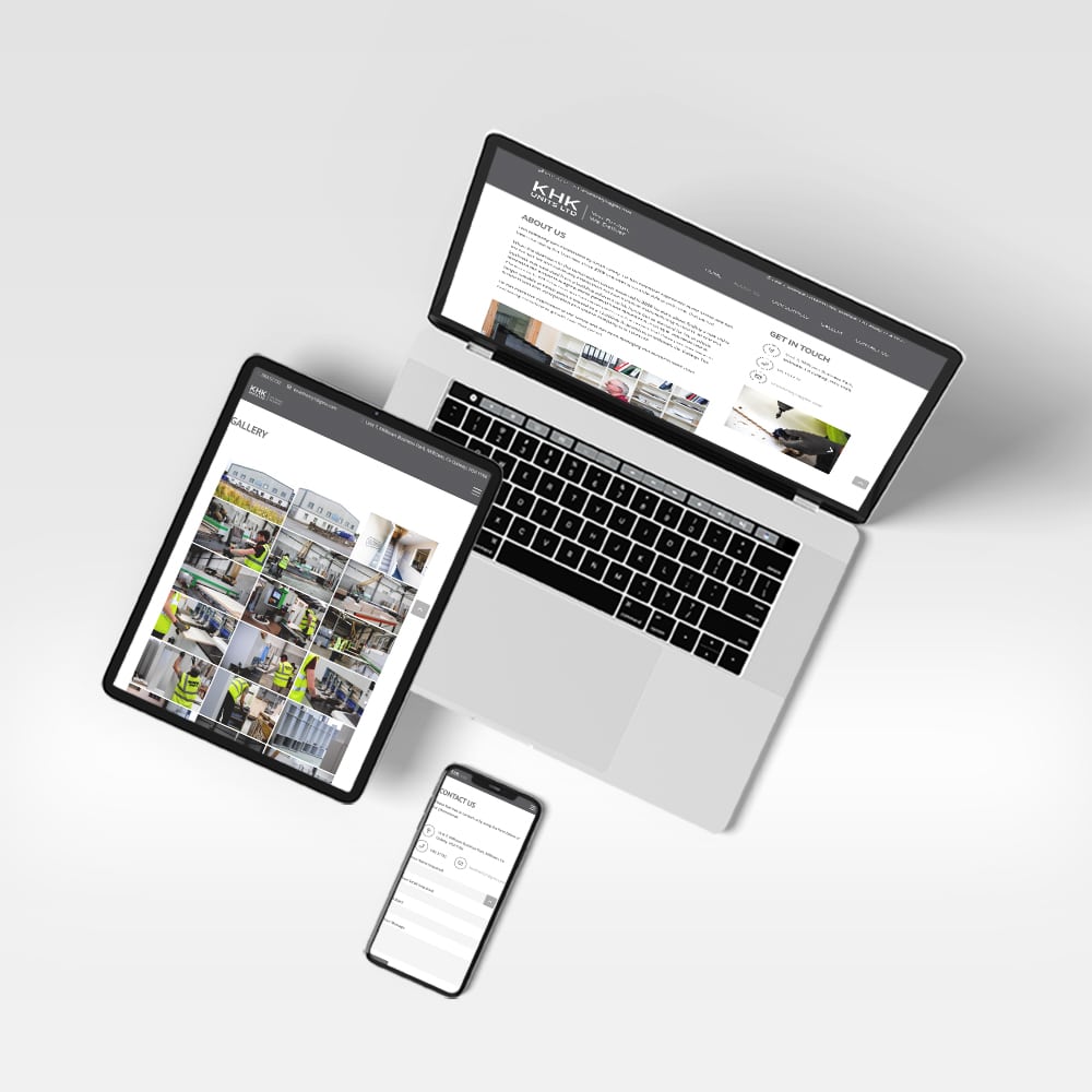 KHK Units - Website Design on various units