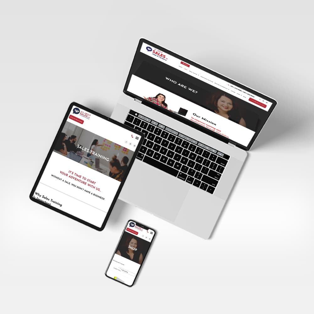 responsive web design - All About Sales - Designwest