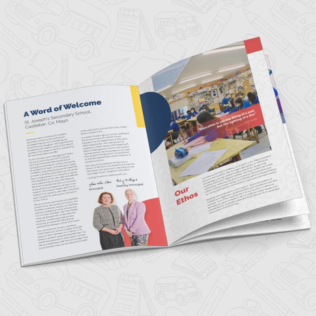 St Josephs Castlebar Prospectus Design
