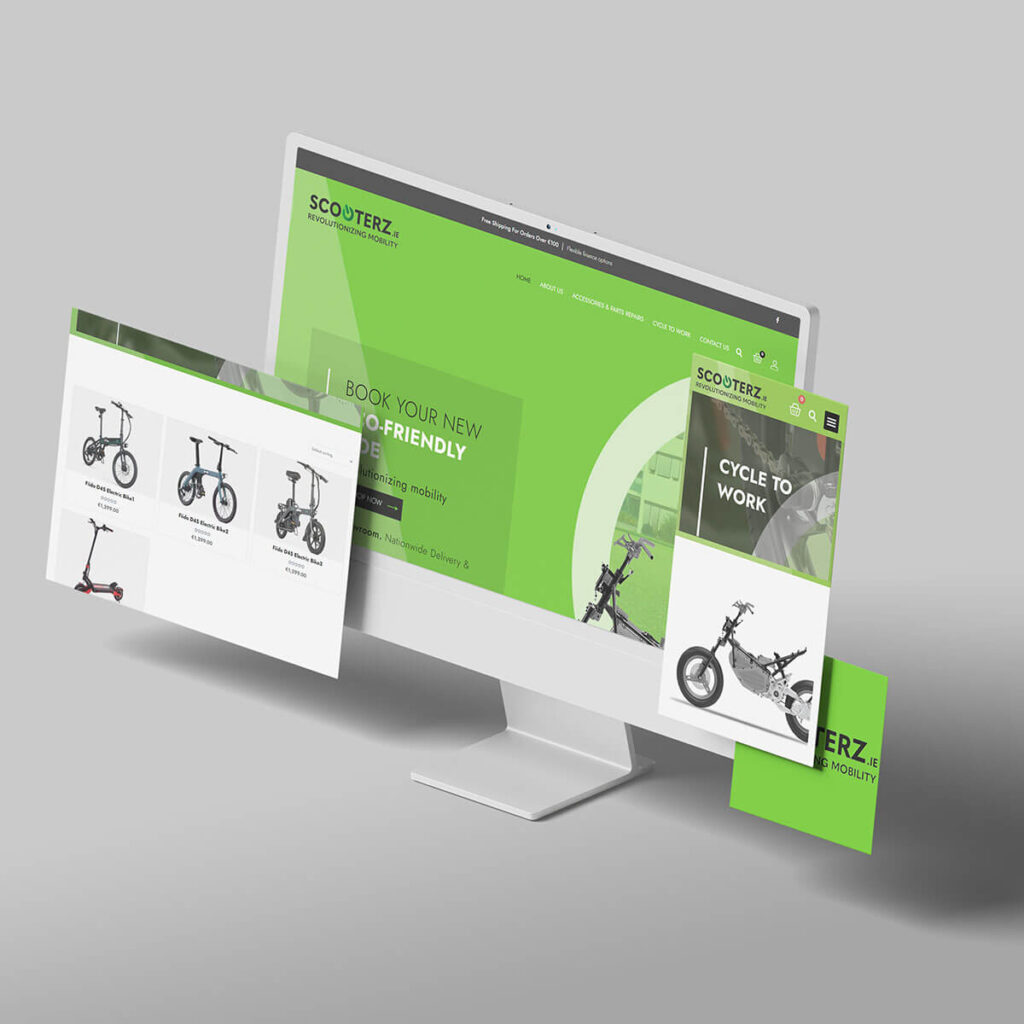 Scooters website design Mayo sligo ireland  designwest 2023 2