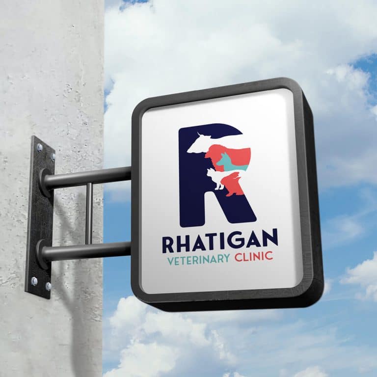 Rhatigan Veterinary Clinic Logo design brand design Designwest 2023 1