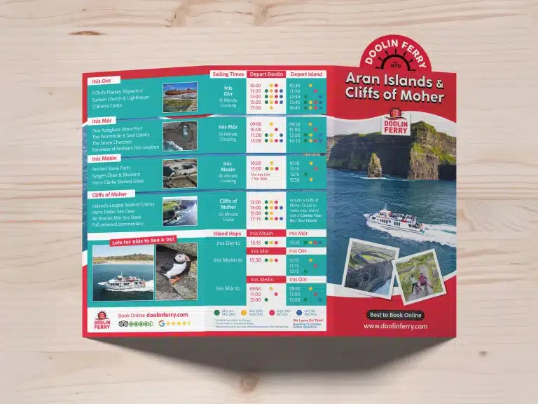 designwest Ireland leaflet design mock uo doolin ferrys 2024 8