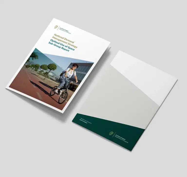 Brochure design Leaflet design department of transport Dublin Subgroup 1 mockup 1