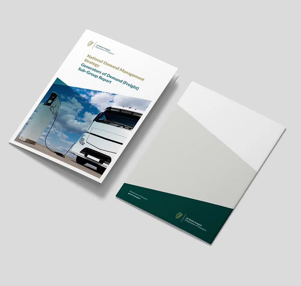 Brochure design Leaflet design department of transport Dublin Subgroup 1 mockup 7