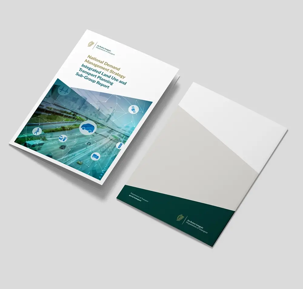 Brochure design Leaflet design department of transport Dublin Subgroup 1 mockup 9