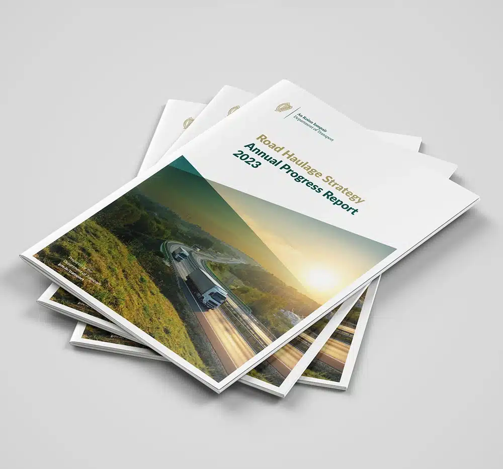 Designwest Brochure design AnnualReport design dublin irleand Road Haulage Strategy 3
