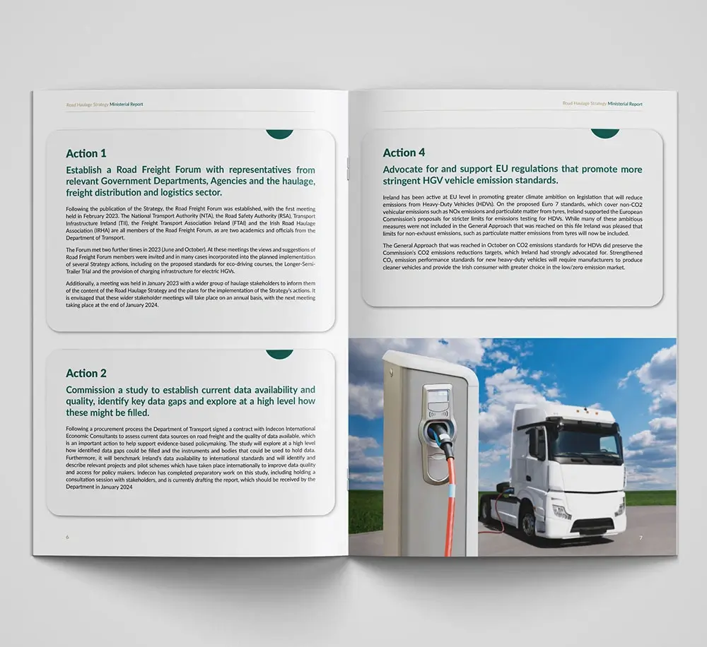 Designwest Brochure design AnnualReport design dublin irleand Road Haulage Strategy 5