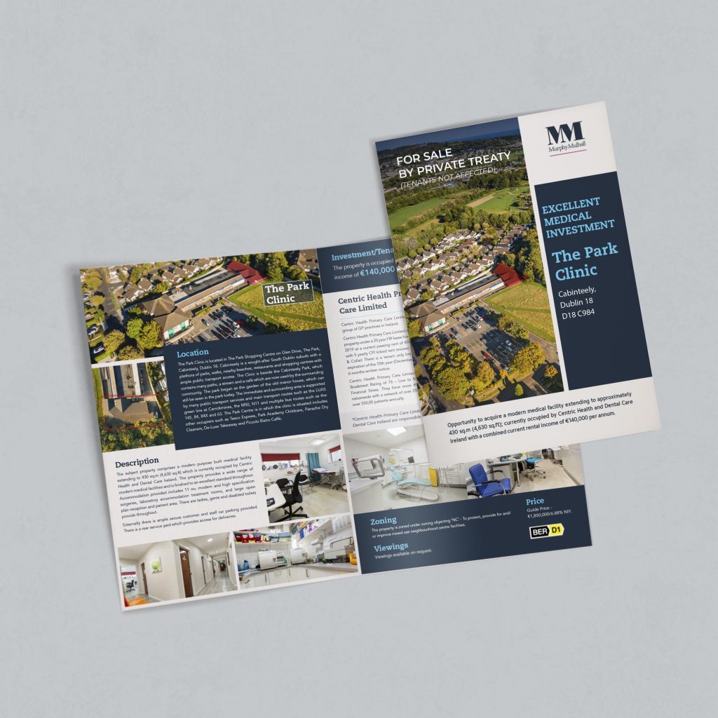DESIGNWEST LEAFLET DESIGN DUBLIN IRELAND Murphy Mulhall brochure mockup