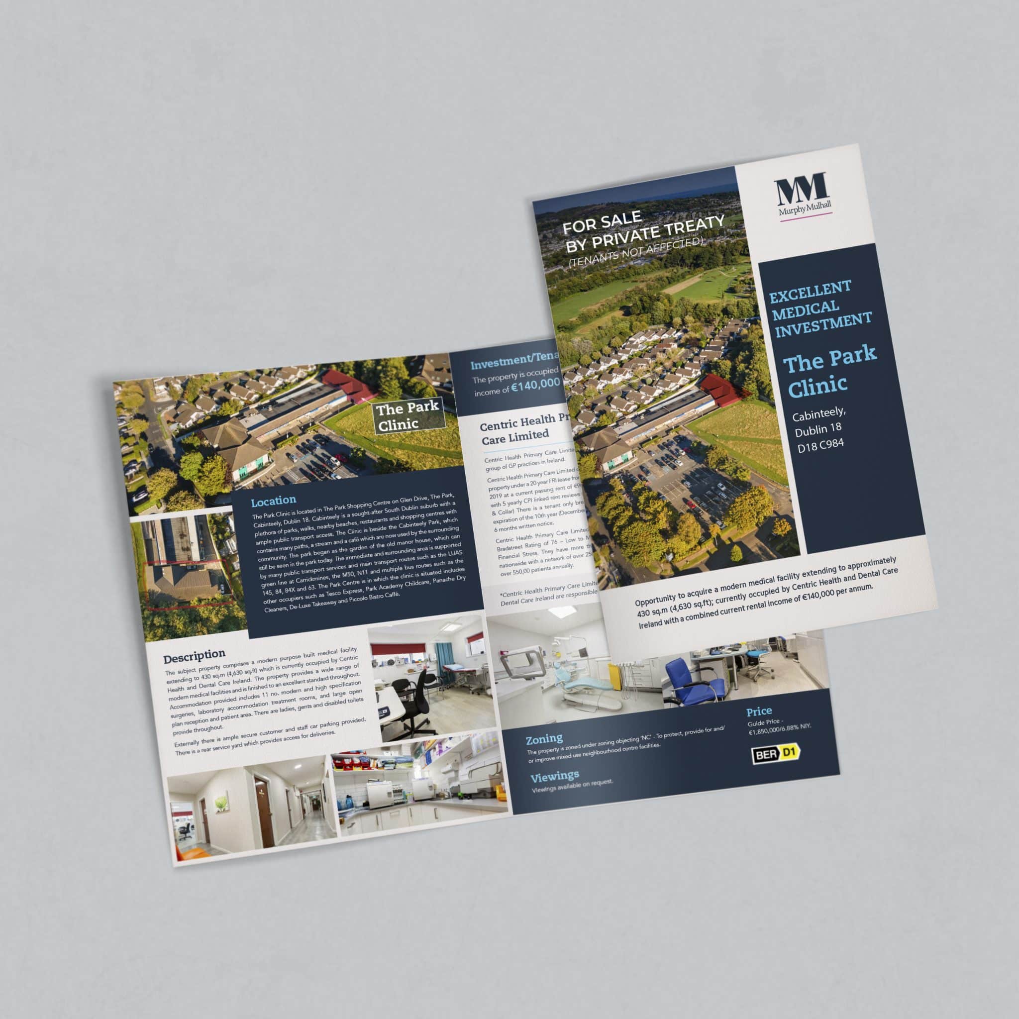 Leaflet and Newspaper Ad Design for Murphy Mulhall in Dublin by Designwest