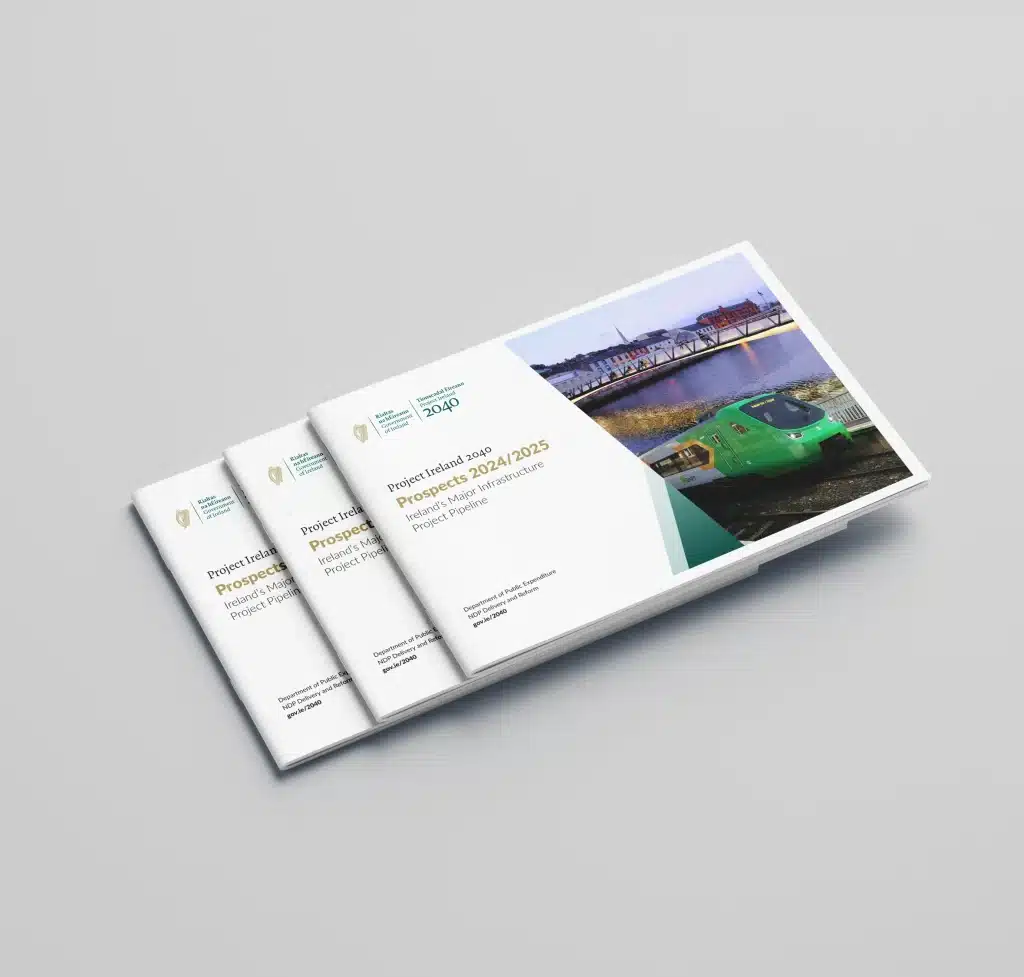 Designwest strategic brochure design dublin ireland Department of transport 2024 2025 mockup 1
