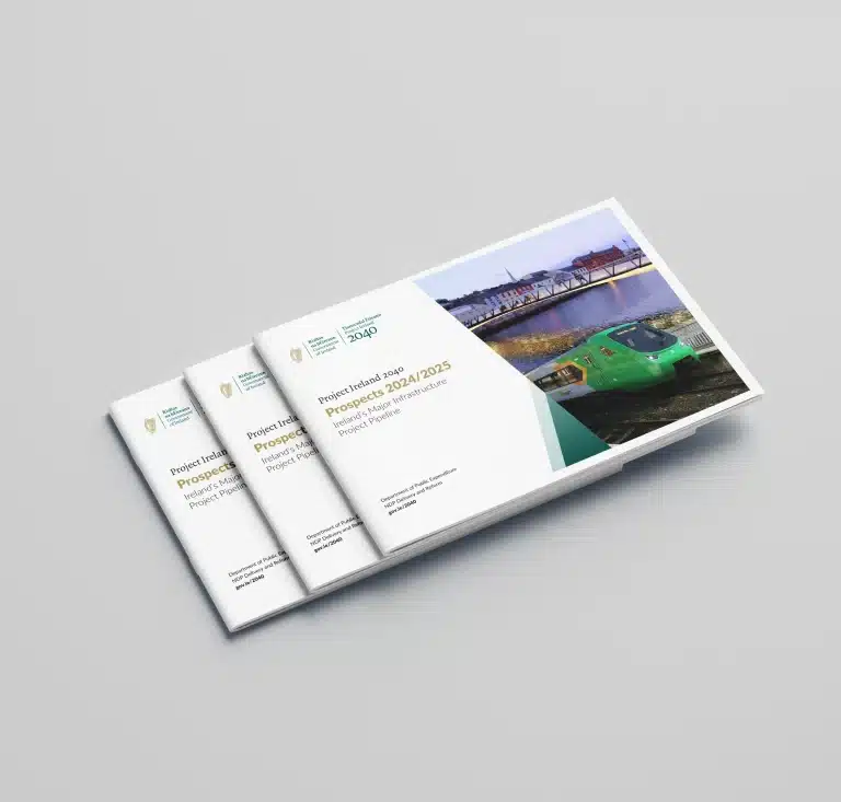 Designwest strategic brochure design dublin ireland Department of transport 2024 2025 mockup 1