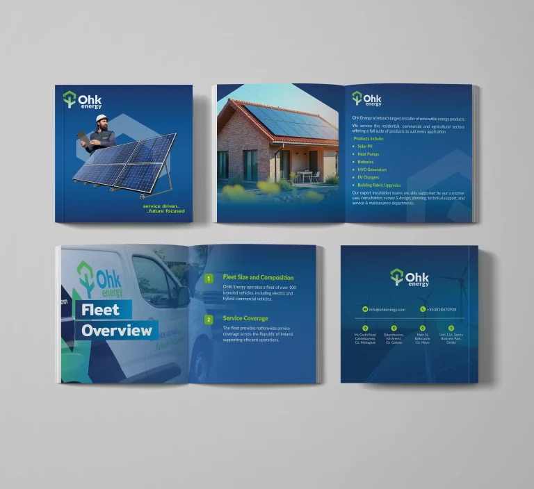 Designwest Brochure designers Ireland OH Energy Brochure design Residential mockup 1