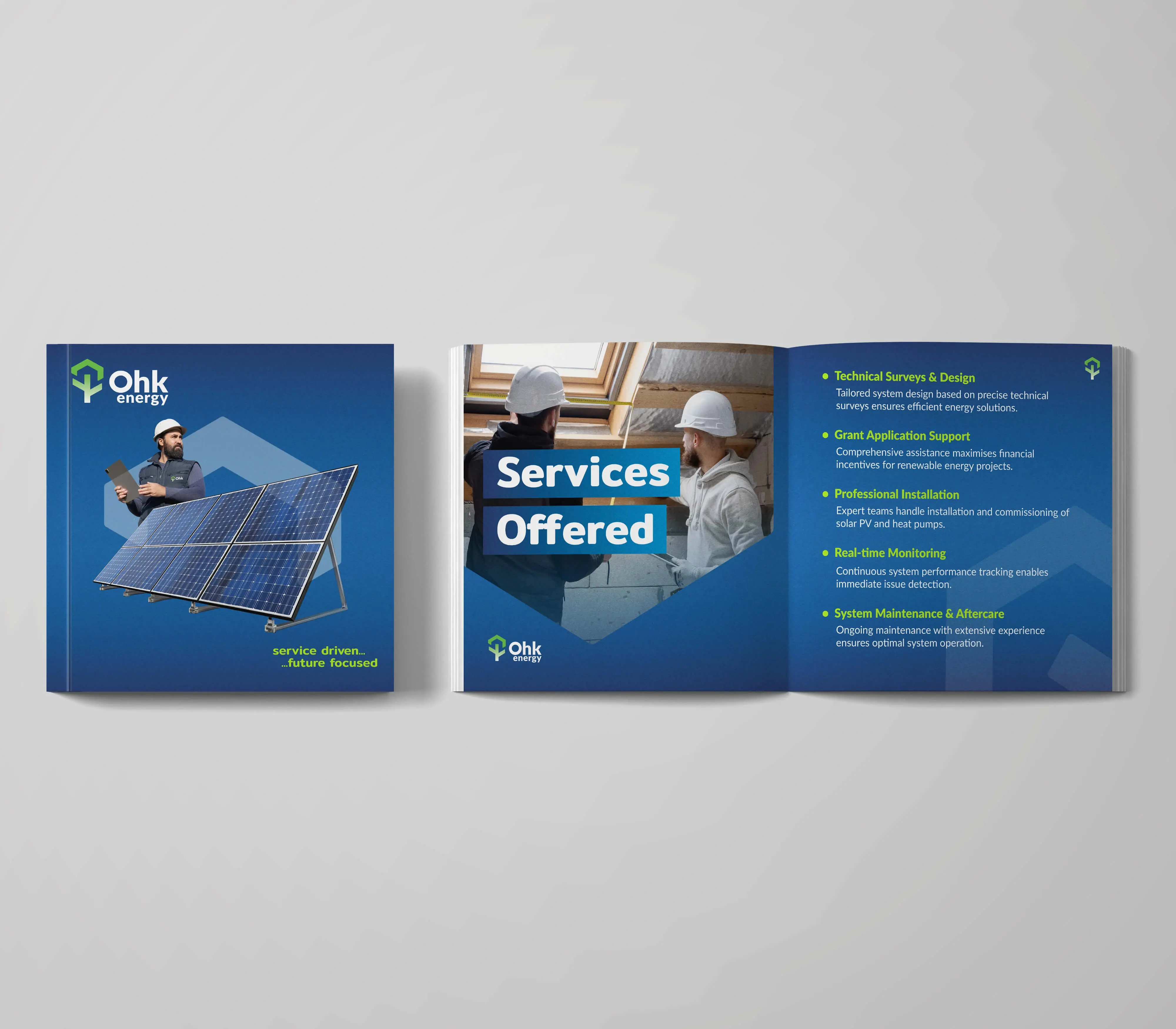 Designwest Brochure designers Ireland OH Energy Brochure design Residential mockup 4