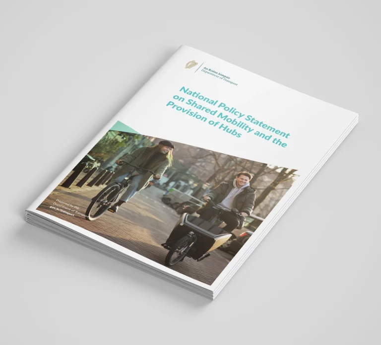 Designwest brochure design ireland Dublin National Policy Statement on Shared Mobility and the Provision of Hubs 2025 mockup 1