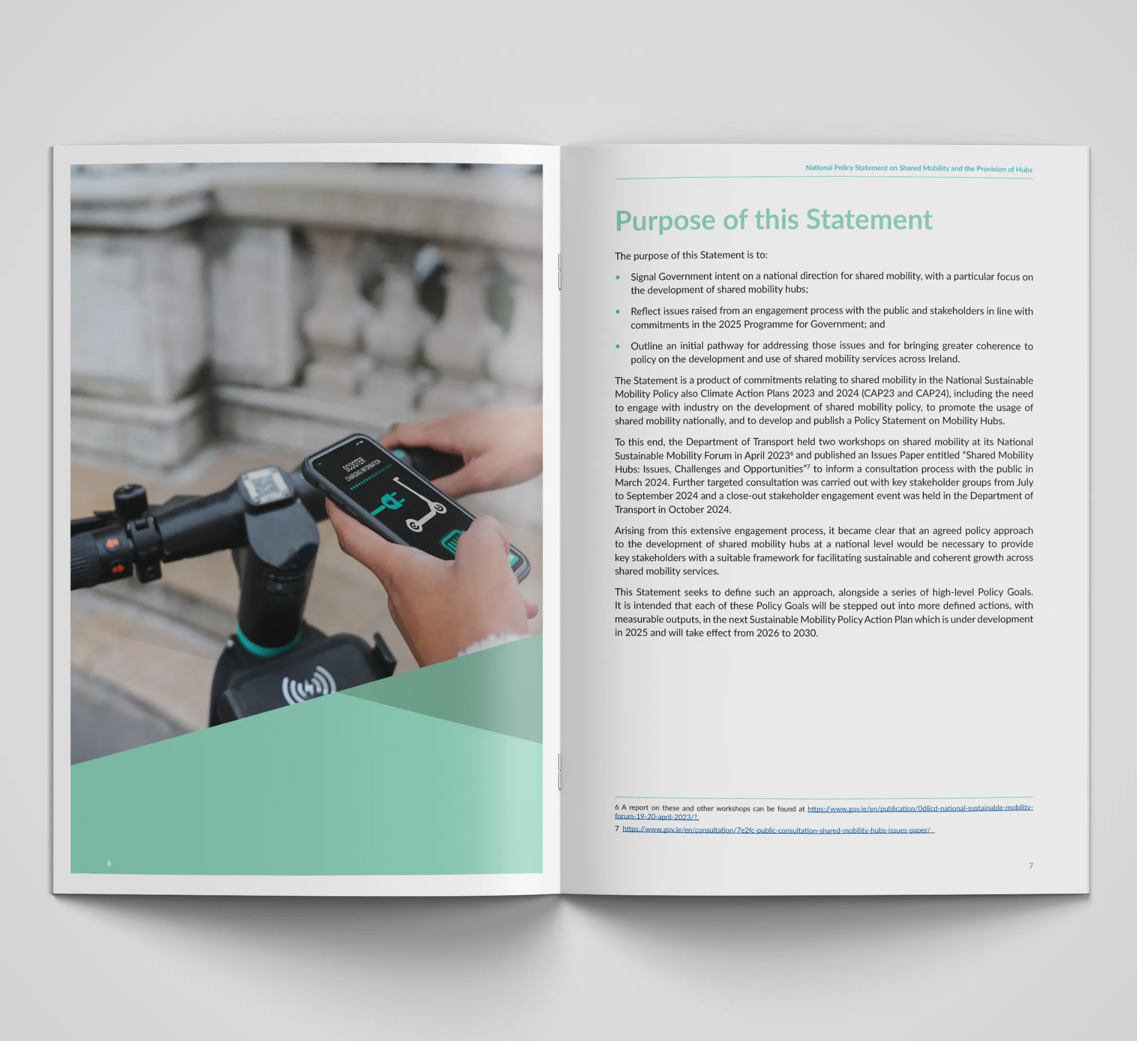 Designwest brochure design ireland Dublin National Policy Statement on Shared Mobility and the Provision of Hubs 2025 mockup 3