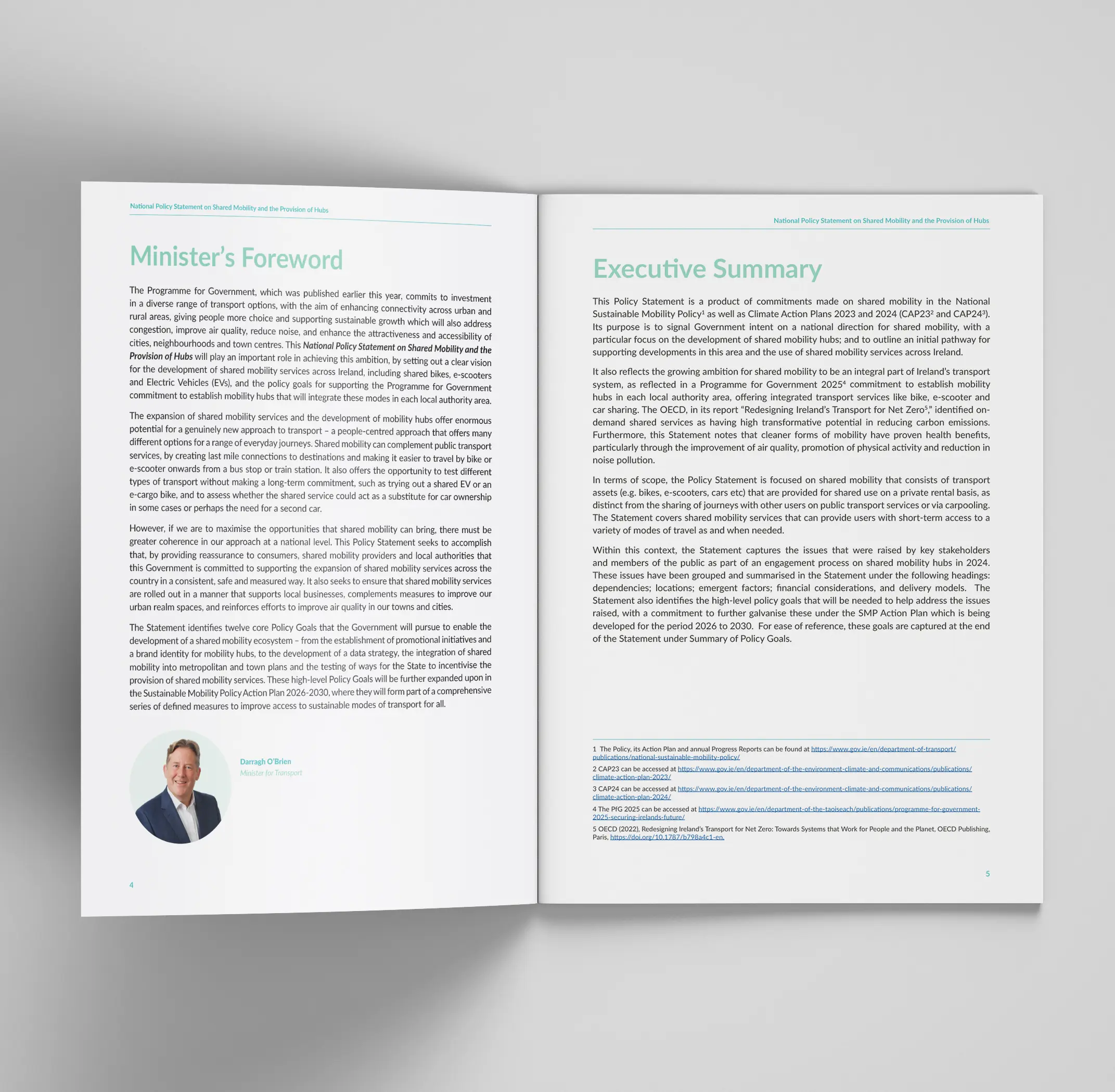 Designwest brochure design ireland Dublin National Policy Statement on Shared Mobility and the Provision of Hubs 2025 mockup 5