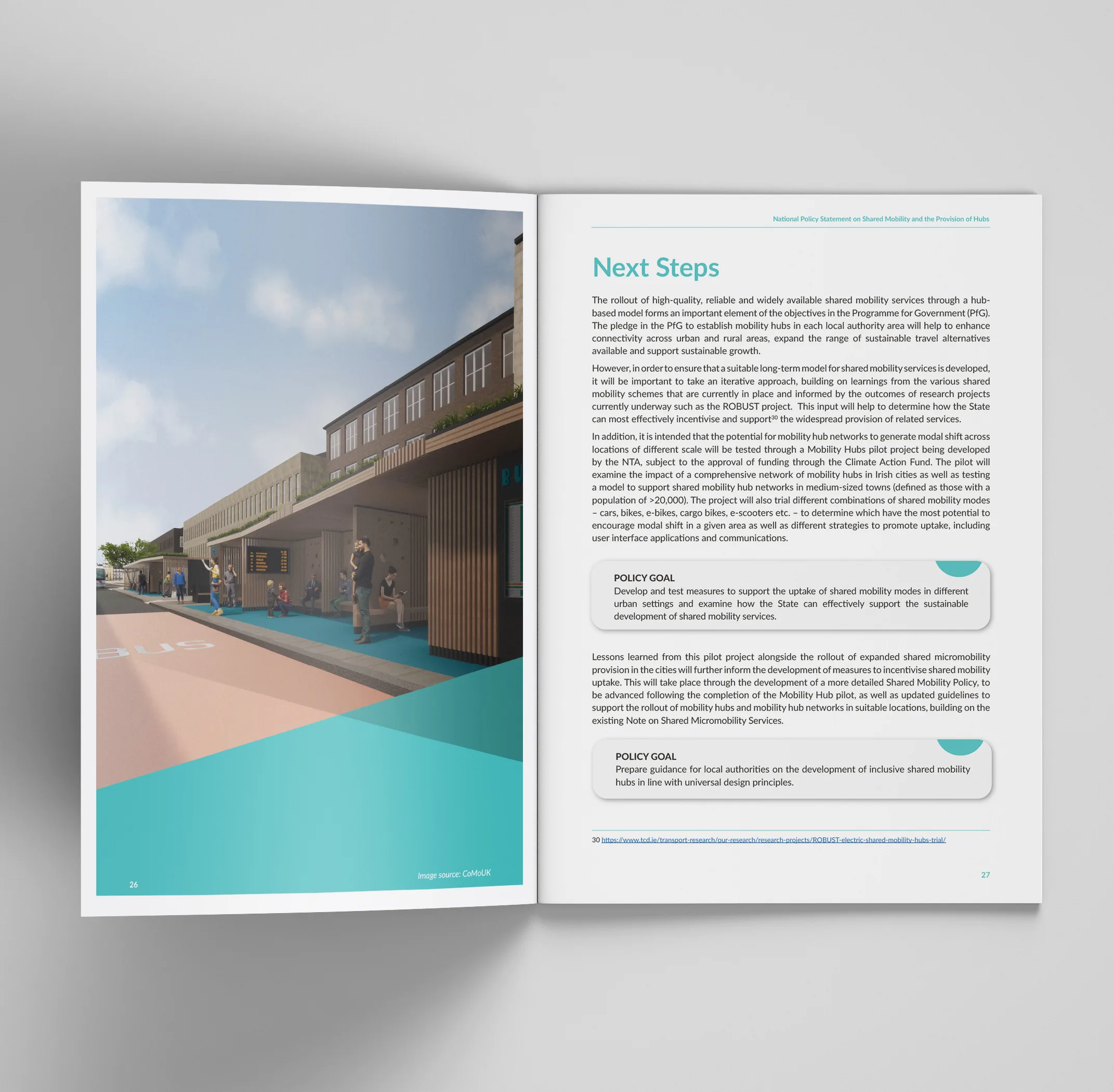 Designwest brochure design ireland Dublin National Policy Statement on Shared Mobility and the Provision of Hubs 2025 mockup 6